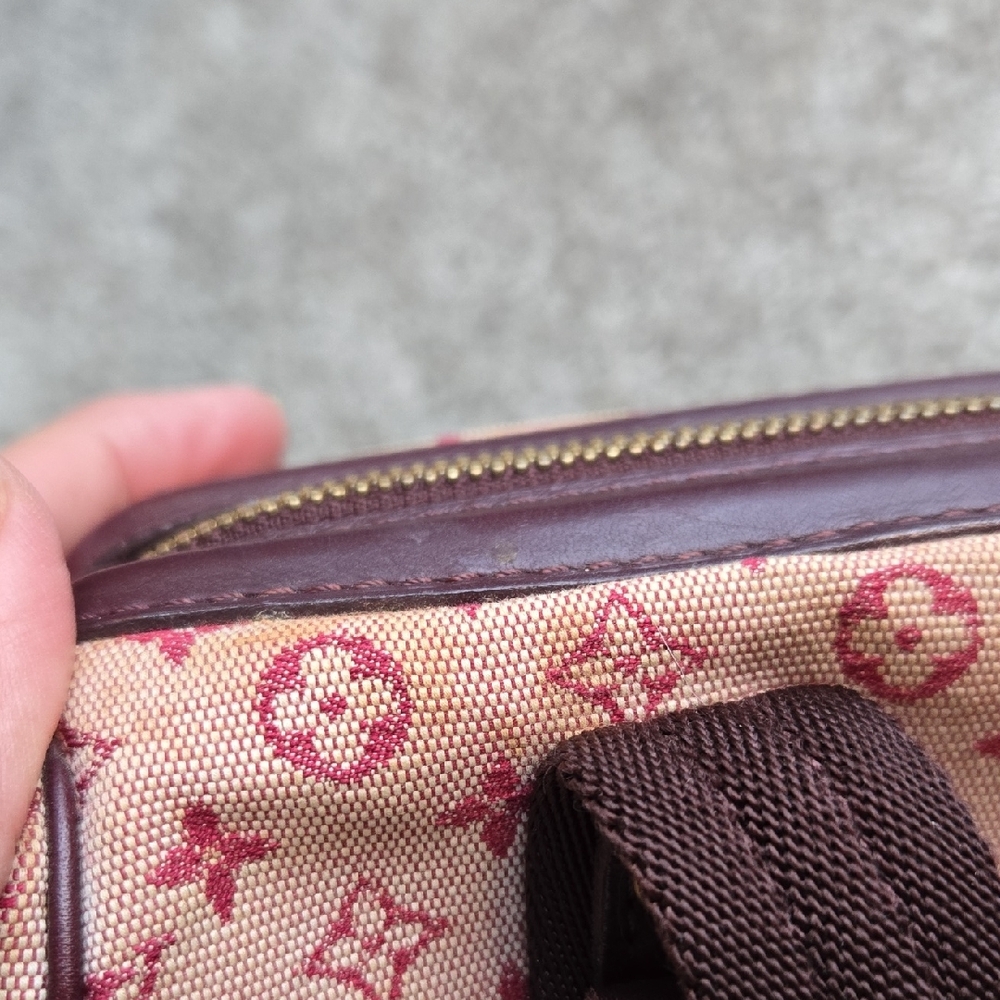 Louis Vuitton Burgandy and Red Monogram Shoulder Bag - Picture 3 of 15